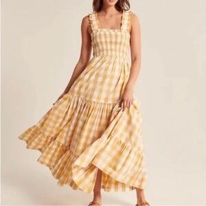 Abercrombie & Fitch Smocked Maxi Dress